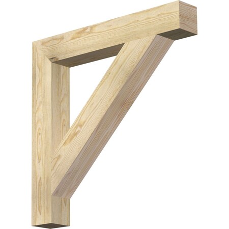 Ekena Millwork Traditional Block Rough Sawn Bracket, Douglas Fir, 4"W x 28"D x 28"H BKT04X28X28TRA05RDF